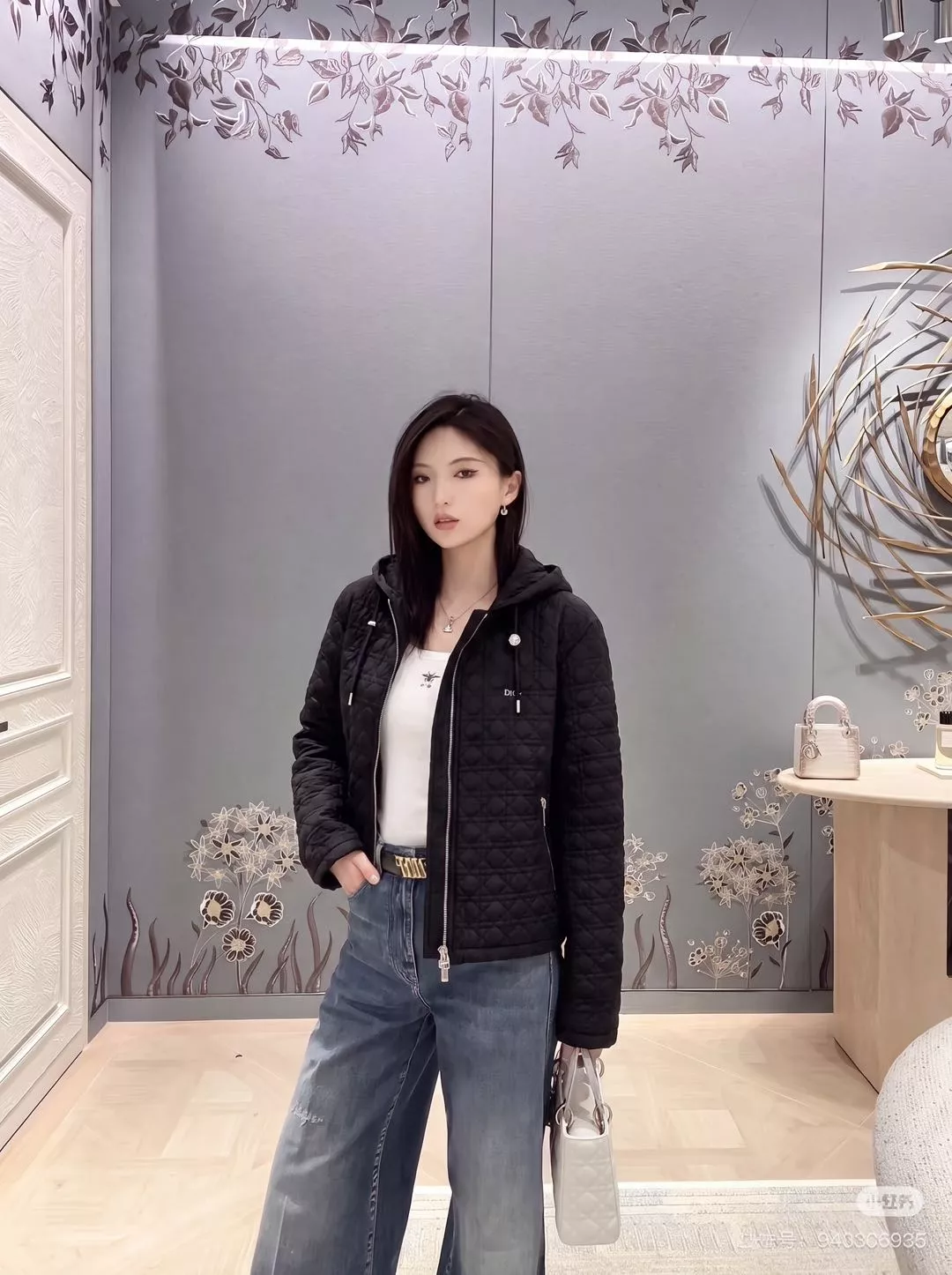 디올 다이아 퀼팅 후드 패딩 재킷 상세 이미지 21