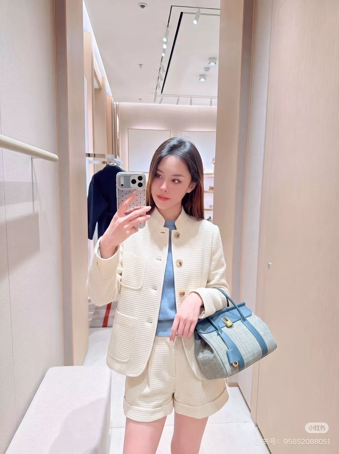 로로피아나 와플 텍스처 중고허리 롤업 하프 팬츠 상세 이미지 18