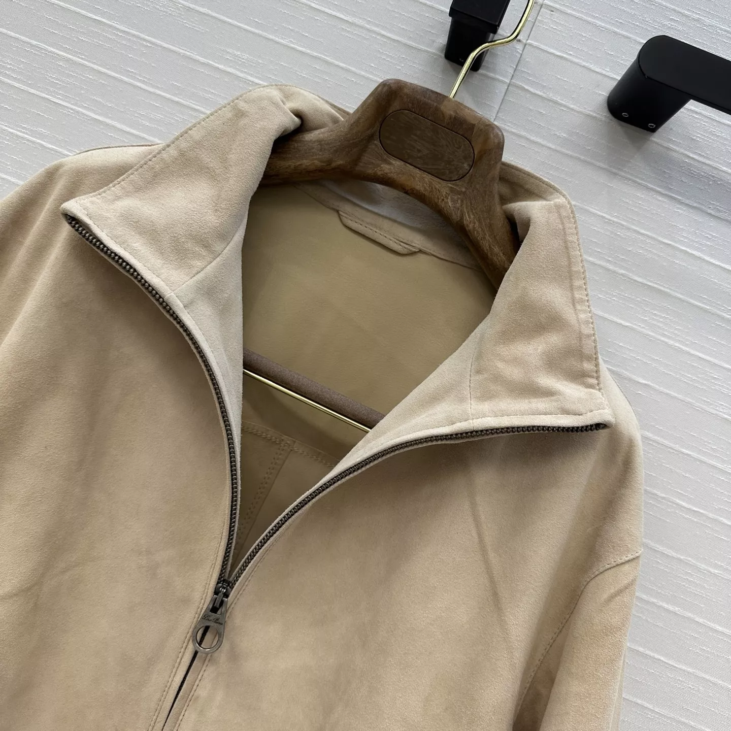 로로피아나 스웨이드 램스킨 스탠드칼라 파일럿 재킷 상세 이미지 11