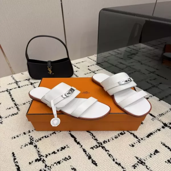 에르메스 켈리 버클 포인티드 토 슬리퍼
