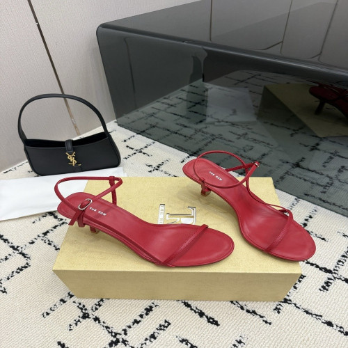 더로우 프렌치 빈티지 스퀘어토 미니멀 힐 샌들