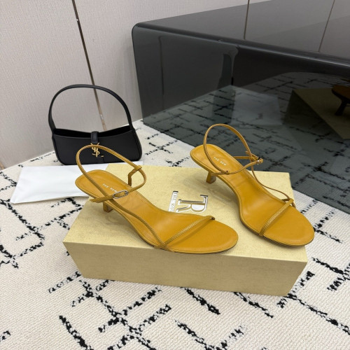 더로우 프렌치 빈티지 스퀘어토 미니멀 힐 샌들