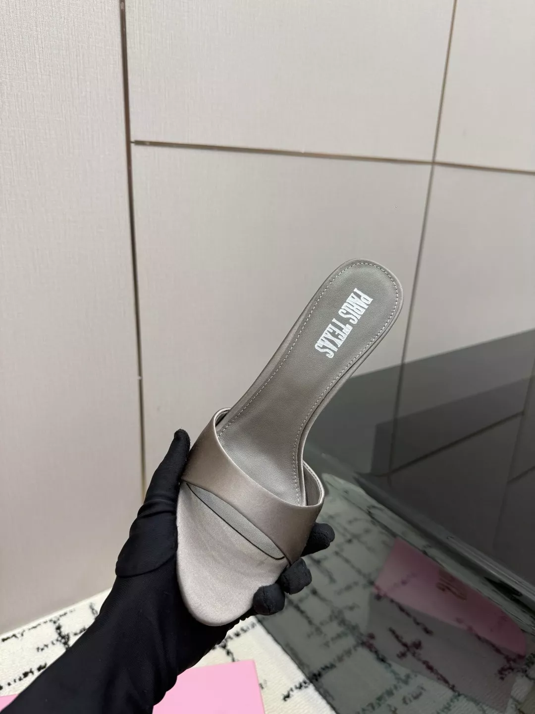 파리스텍사스 에나멜 양가죽 인솔 뮬 하이힐 상세 이미지 8