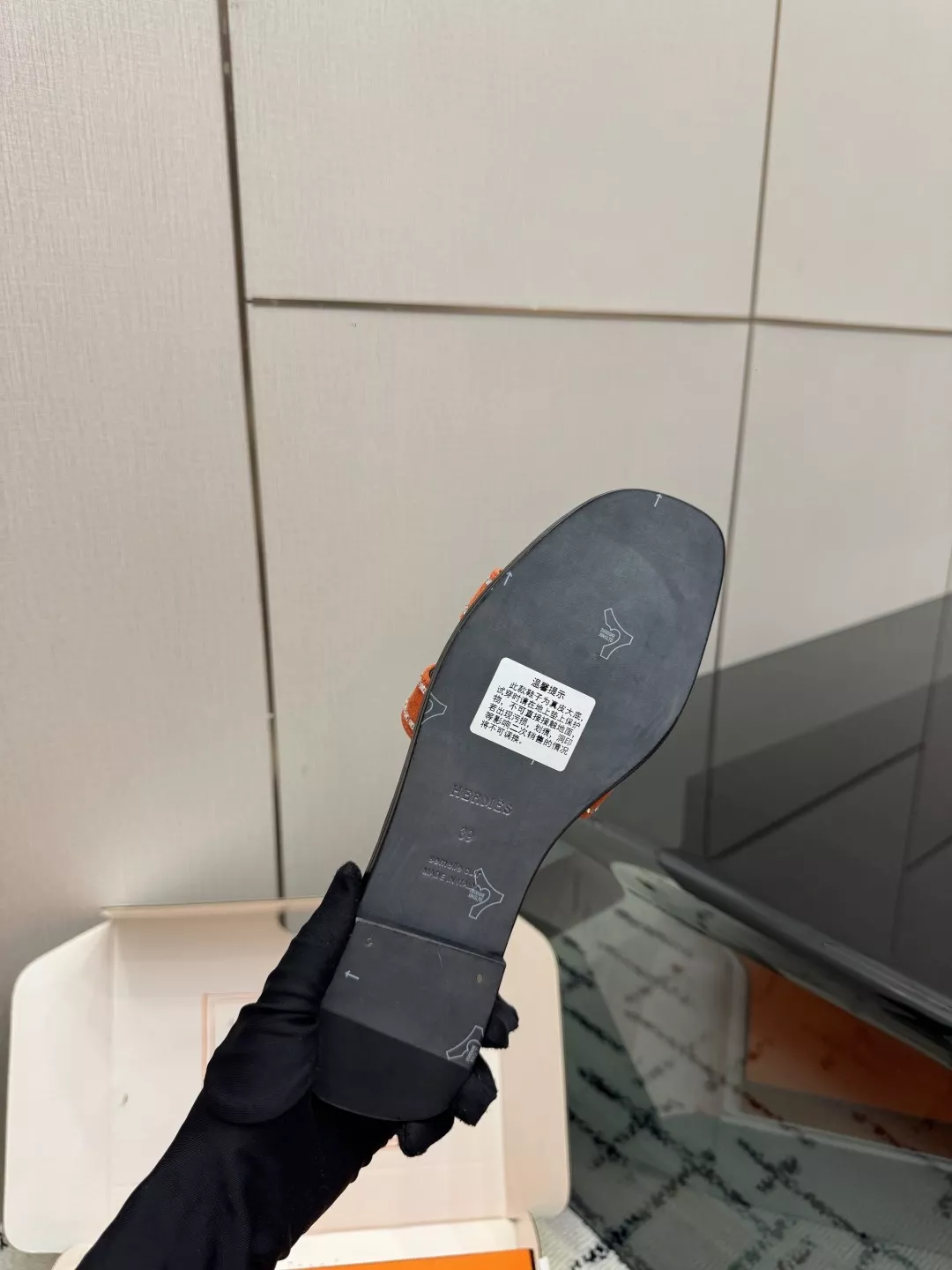 에르메스 켈리 버클 패턴 패브릭 슬리퍼 상세 이미지 9