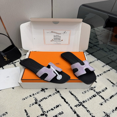 에르메스 켈리 버클 패턴 패브릭 포인티드 슬리퍼