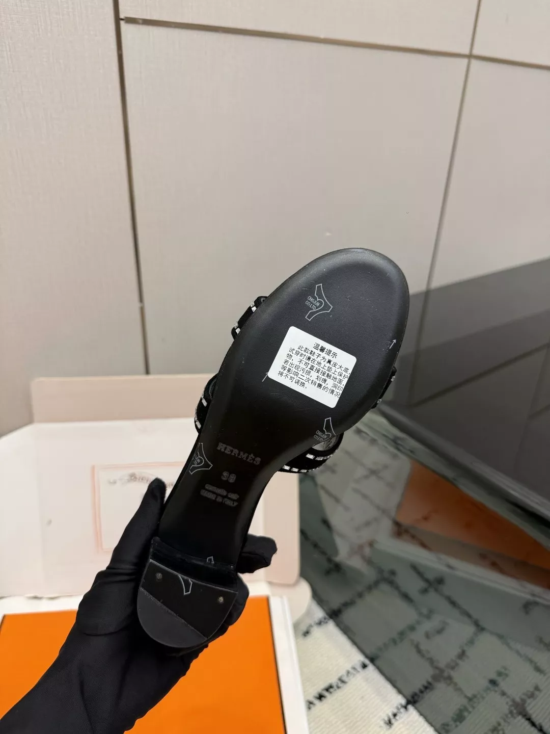 에르메스 켈리 버클 포인티드 패턴 슬리퍼 상세 이미지 9