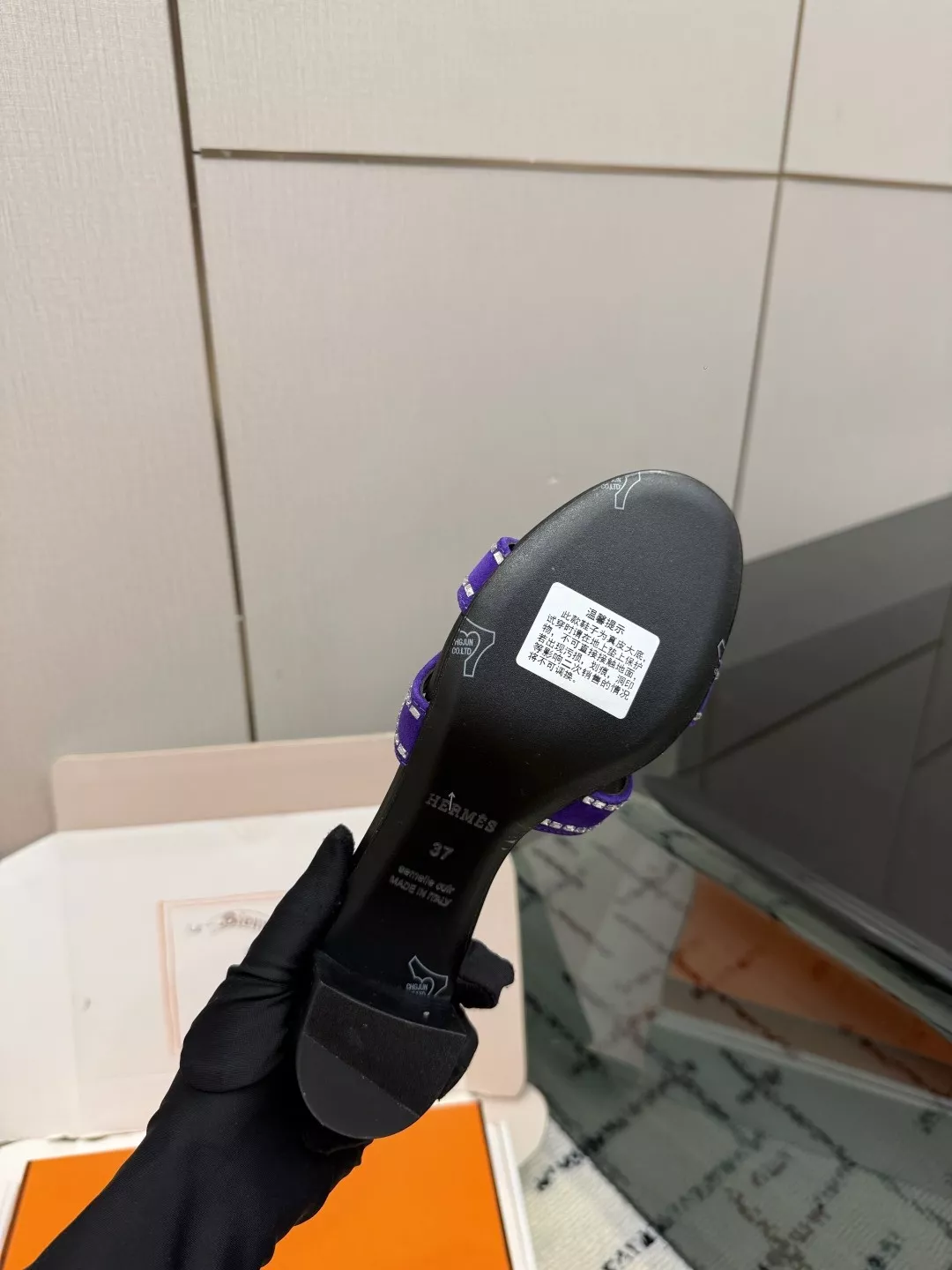 에르메스 켈리 버클 포인티드 패턴 슬리퍼 상세 이미지 9