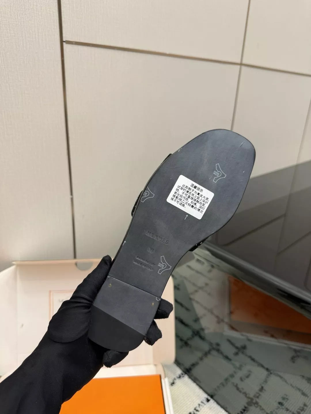에르메스 켈리 버클 포인티드 패턴 슬리퍼 상세 이미지 9