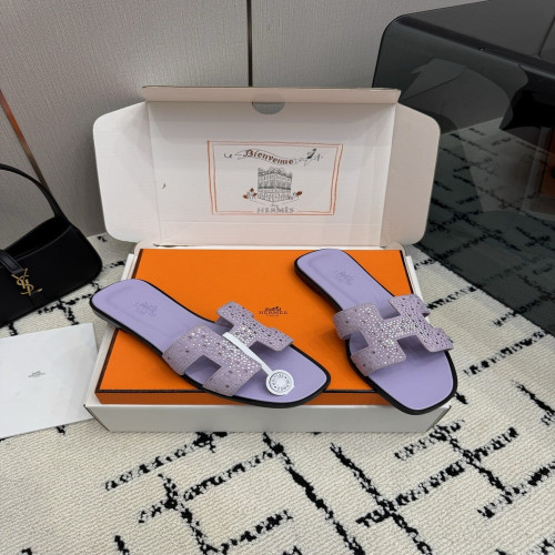 에르메스 켈리 버클 패턴 원단 포인티드토 슬리퍼
