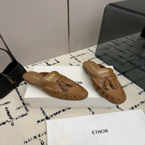 에토르 복고 태슬 오일왁스 소가죽 로퍼 뮬