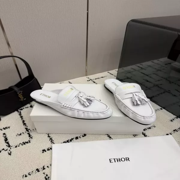 에토르 빈티지 태슬 오일왁스 가죽 로퍼 뮬