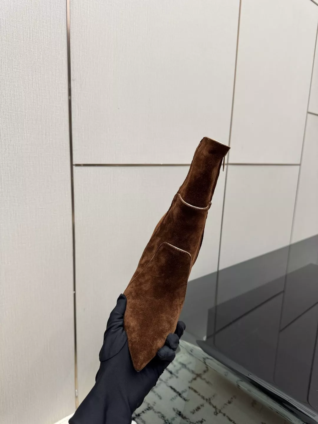 지안비토로시 스웨이드 포인티드토 하이힐 앵클 부츠 상세 이미지 8