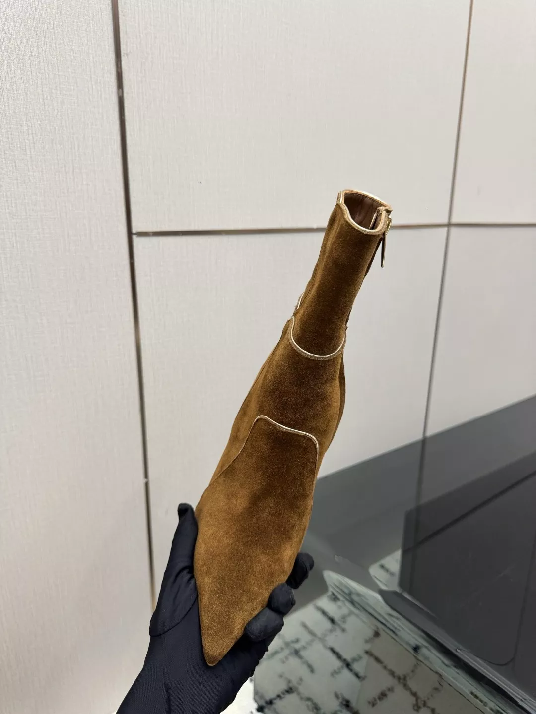 지안비토로시 스웨이드 포인티드토 하이힐 앵클 부츠 상세 이미지 8