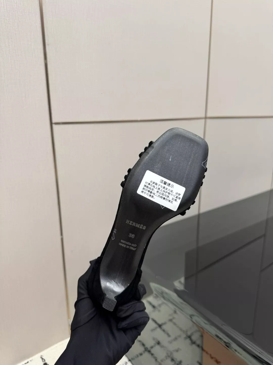 에르메스 리브 로고 버클 오픈토 스트랩 힐 샌들 상세 이미지 9