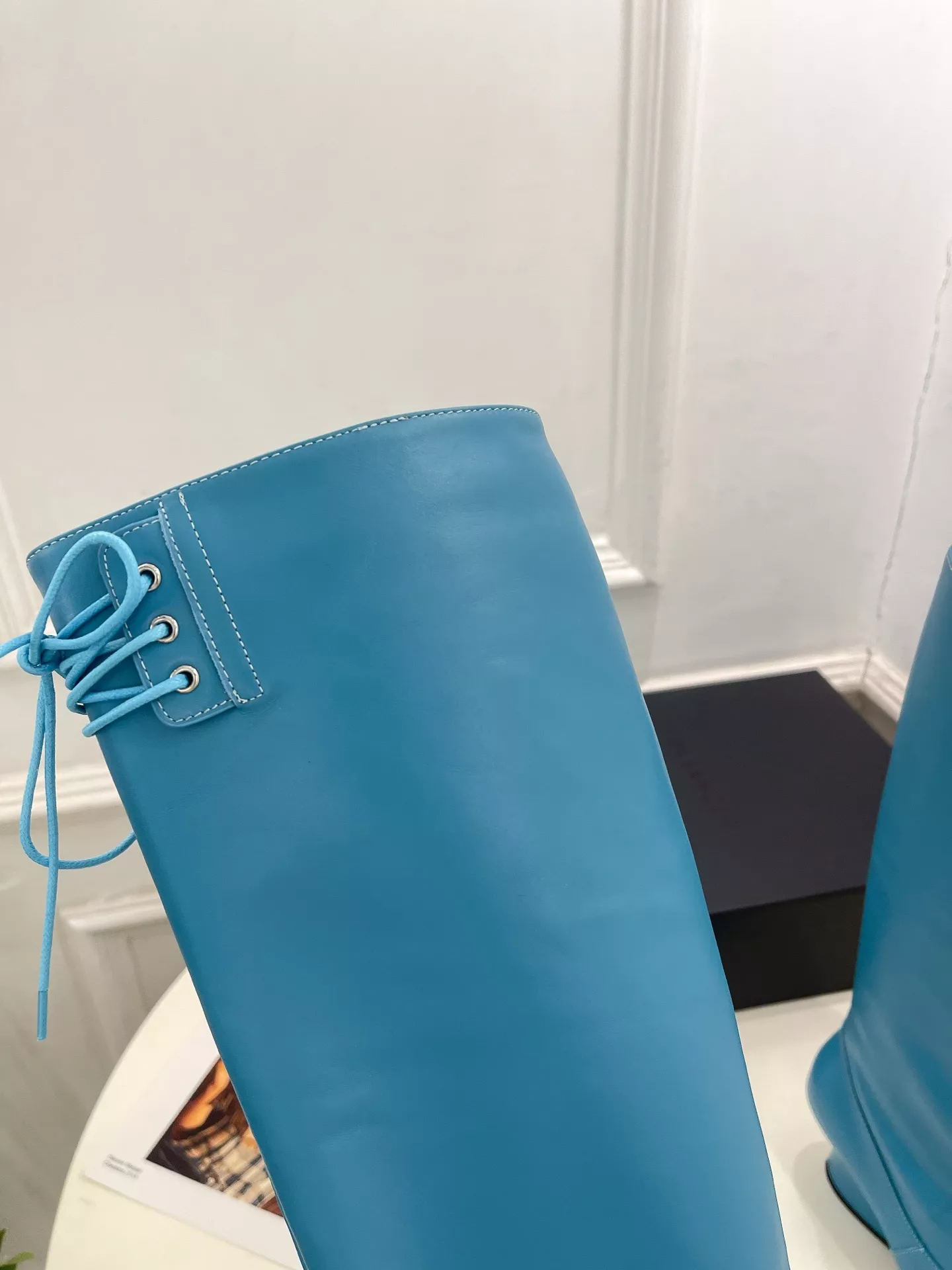 질샌더 미니멀 레이스업 카프헤어 미들 부츠 상세 이미지 8