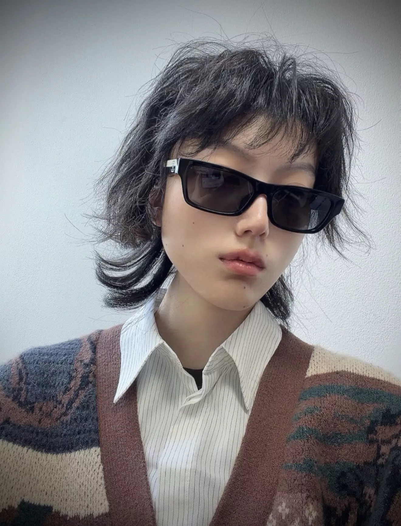 샤넬 블랙 화이트 투톤 편광 캣아이 선글라스 상세 이미지 92