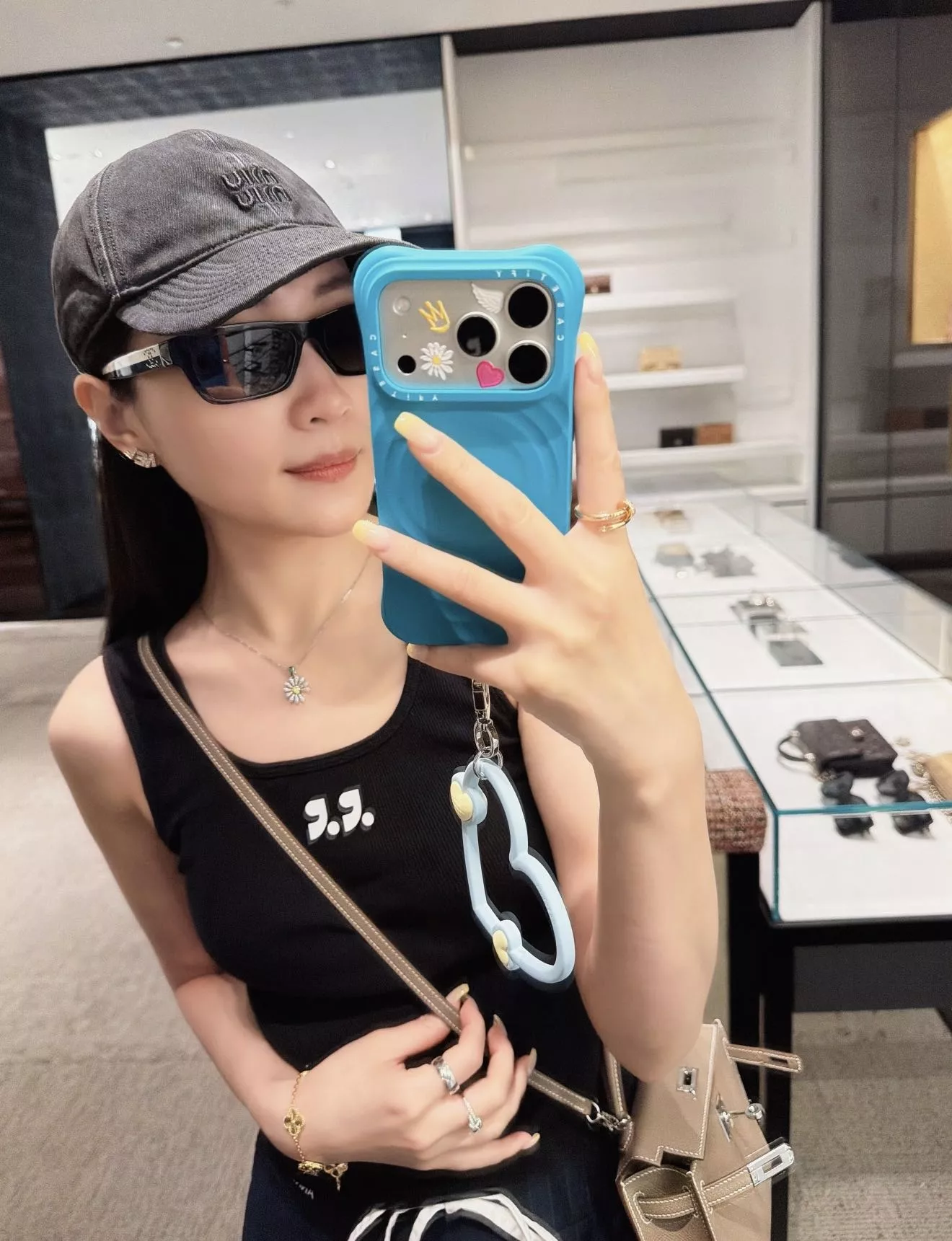 샤넬 블랙 화이트 투톤 편광 캣아이 선글라스 상세 이미지 89