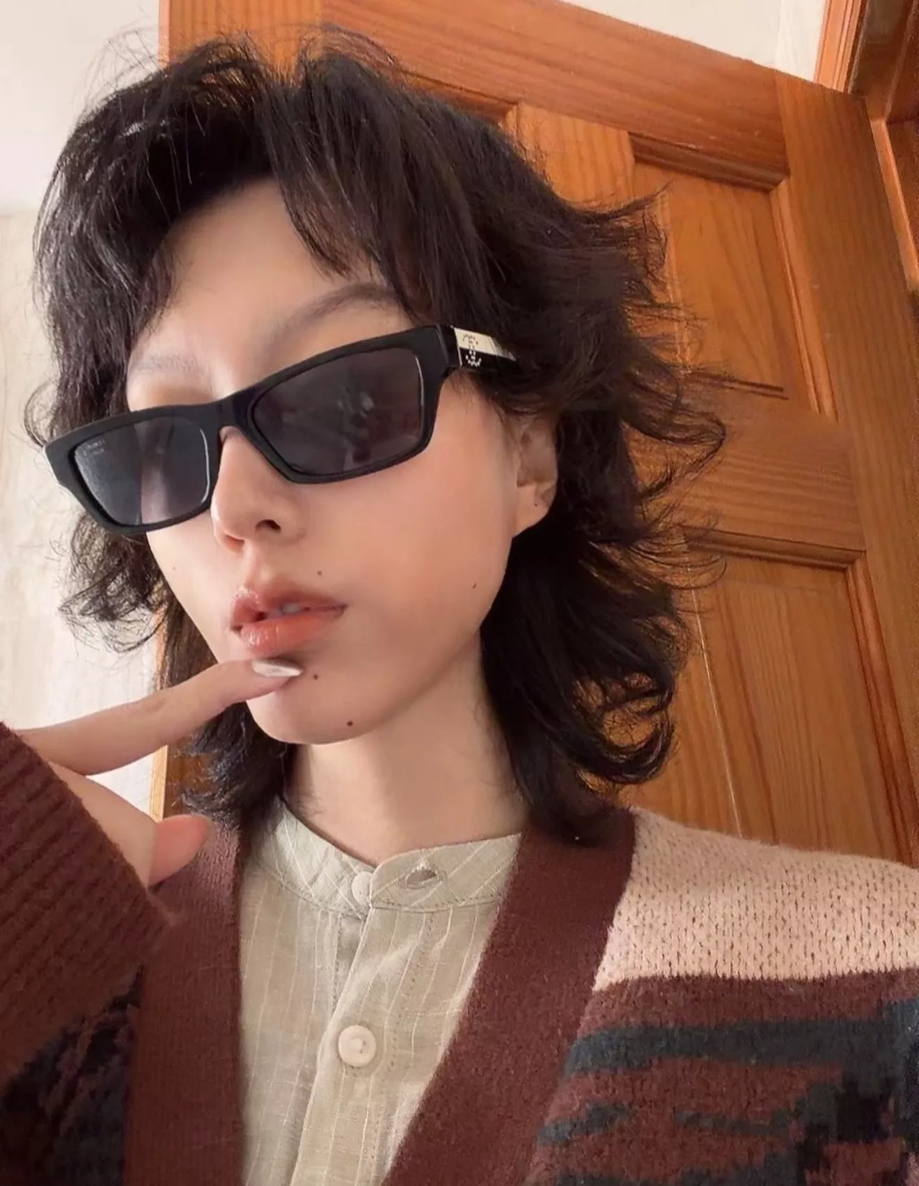샤넬 블랙 화이트 투톤 편광 캣아이 선글라스 상세 이미지 81