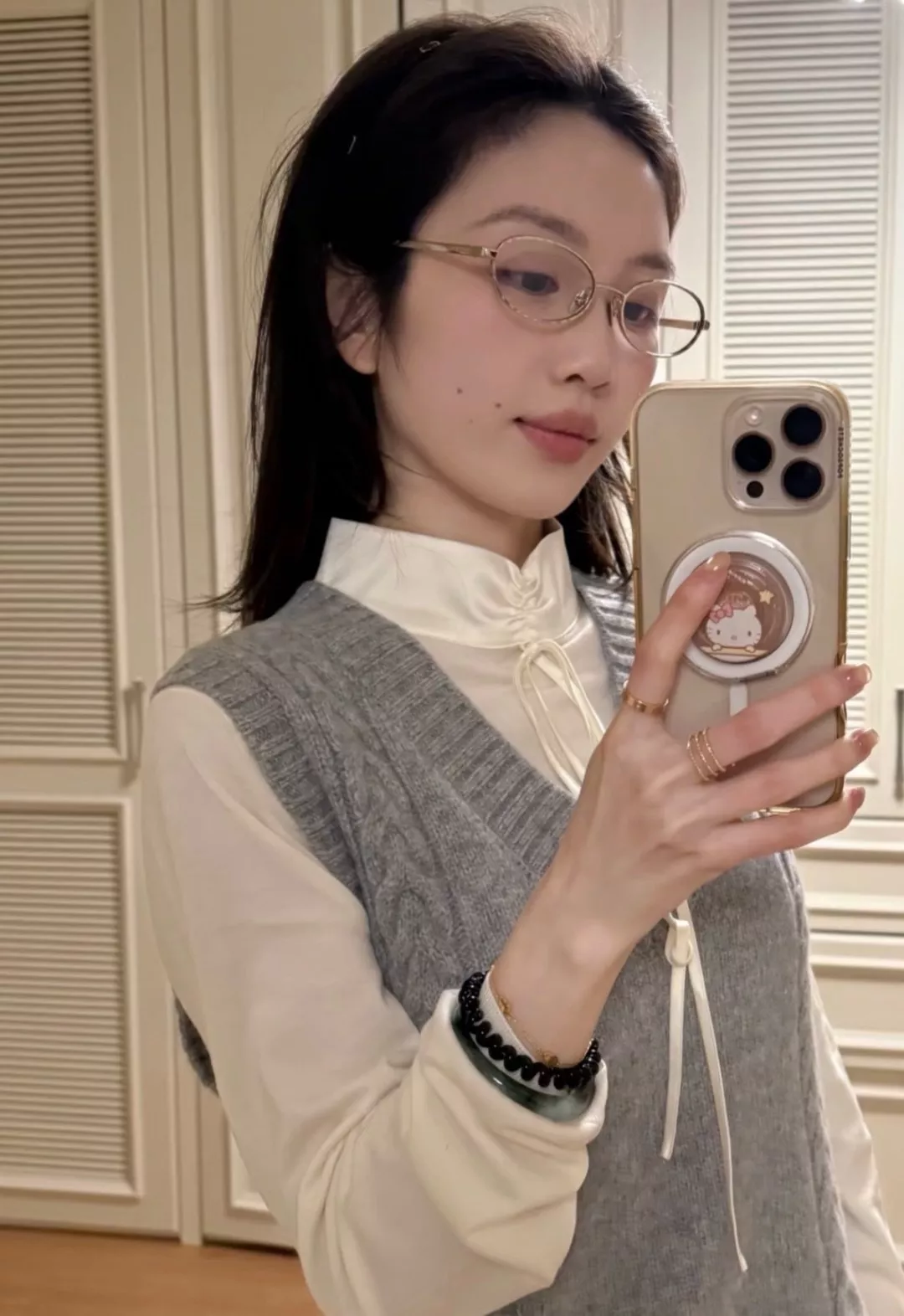 샤넬 빈티지 퀼팅 메탈 오벌 프레임 안경 상세 이미지 100