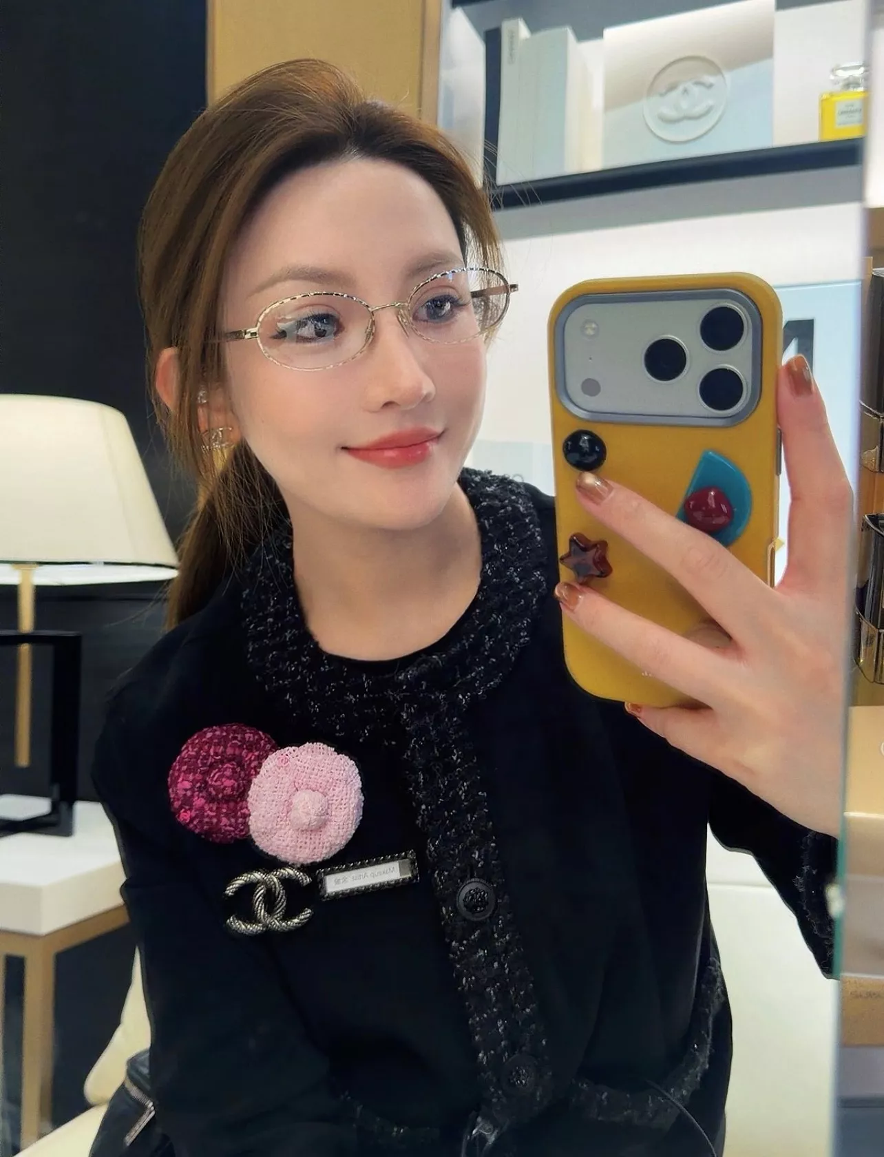 샤넬 빈티지 퀼팅 메탈 오벌 프레임 안경 상세 이미지 14