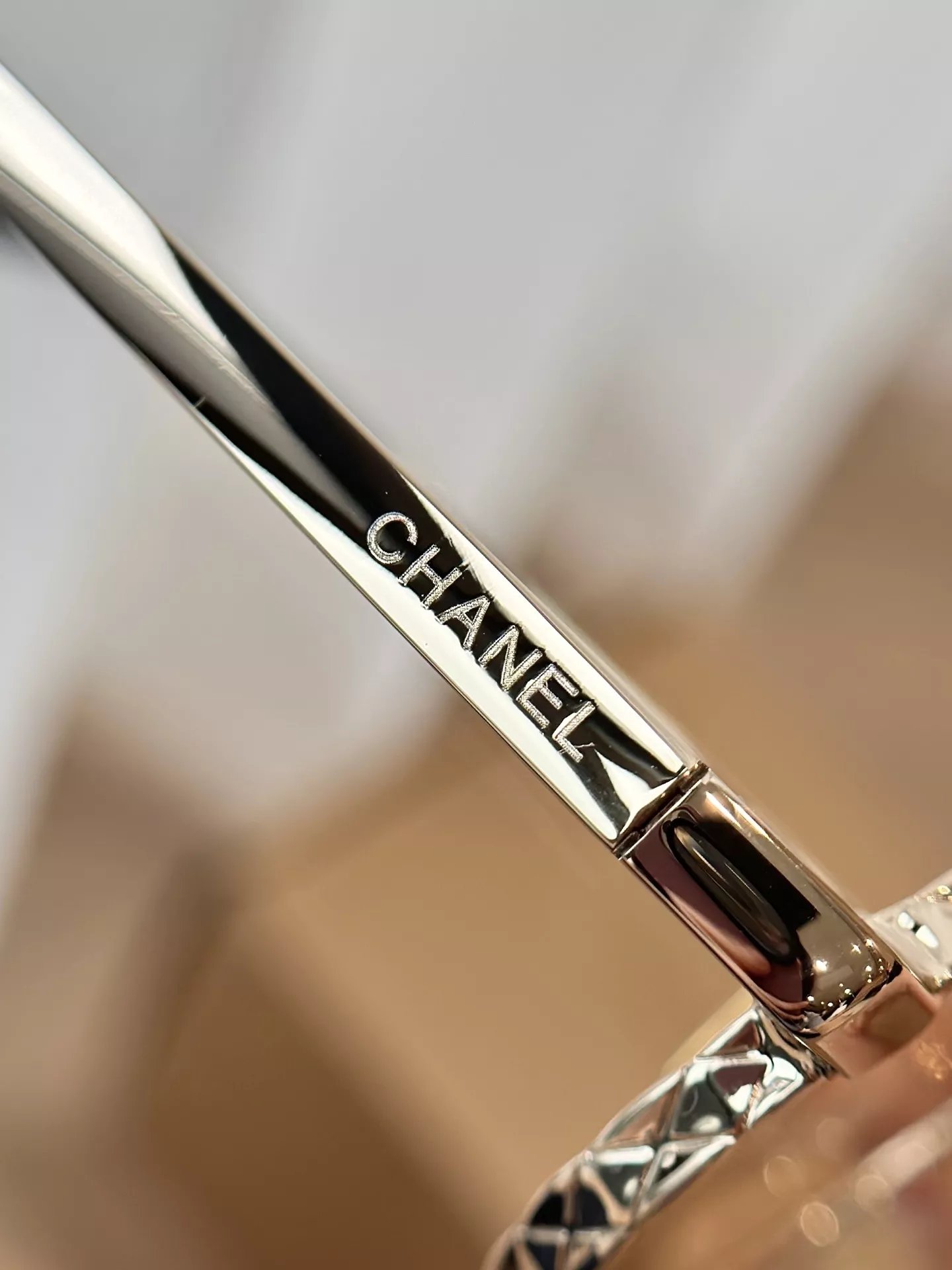 샤넬 빈티지 퀼팅 메탈 오벌 프레임 안경 상세 이미지 43