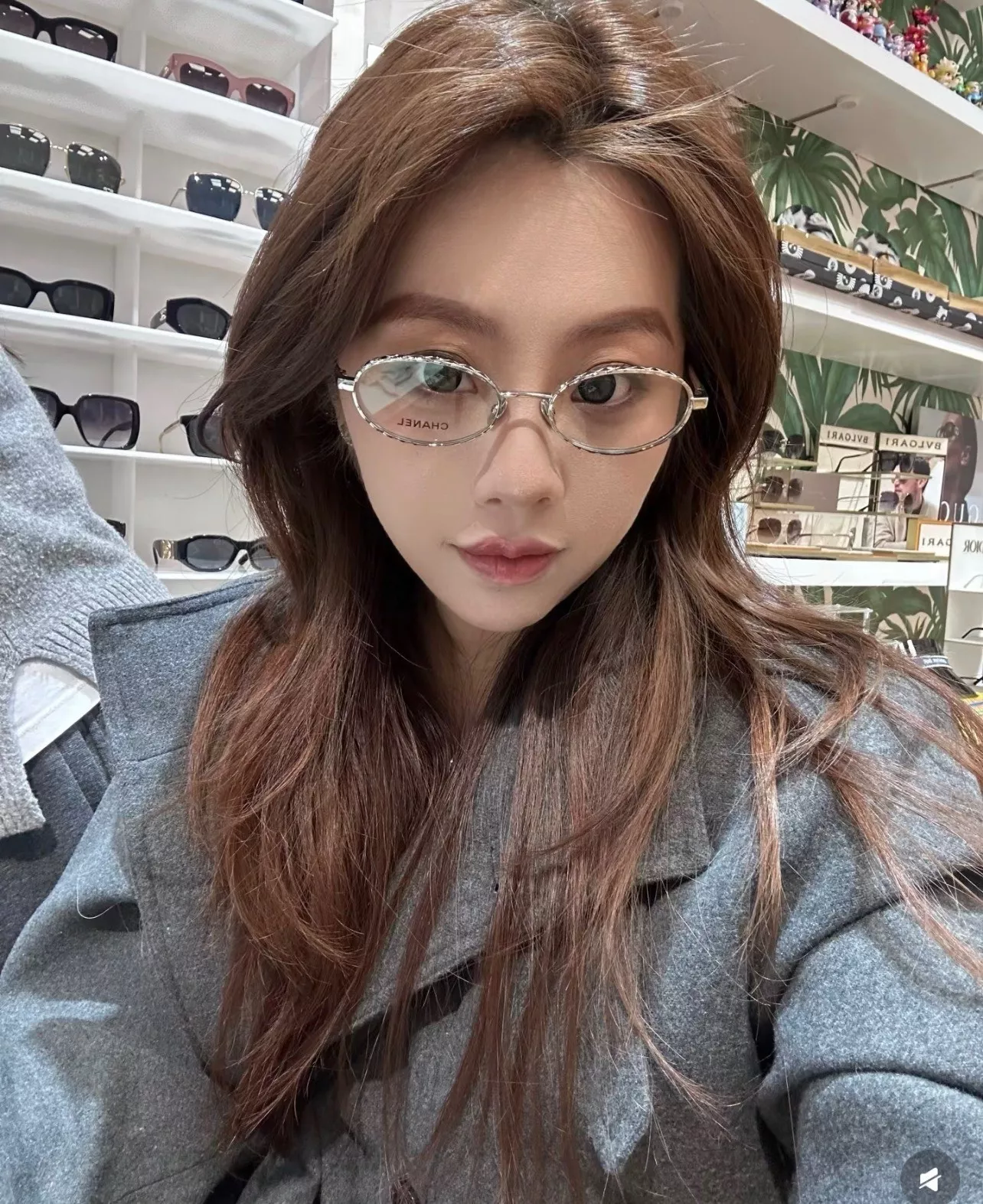 샤넬 빈티지 퀼팅 메탈 오벌 프레임 안경 상세 이미지 21