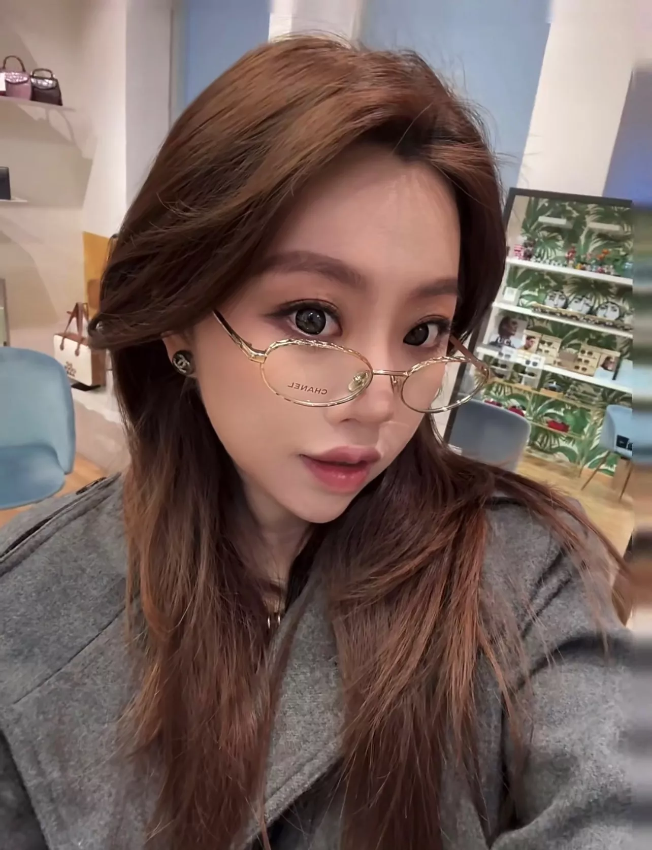 샤넬 빈티지 퀼팅 메탈 오벌 프레임 안경 상세 이미지 20