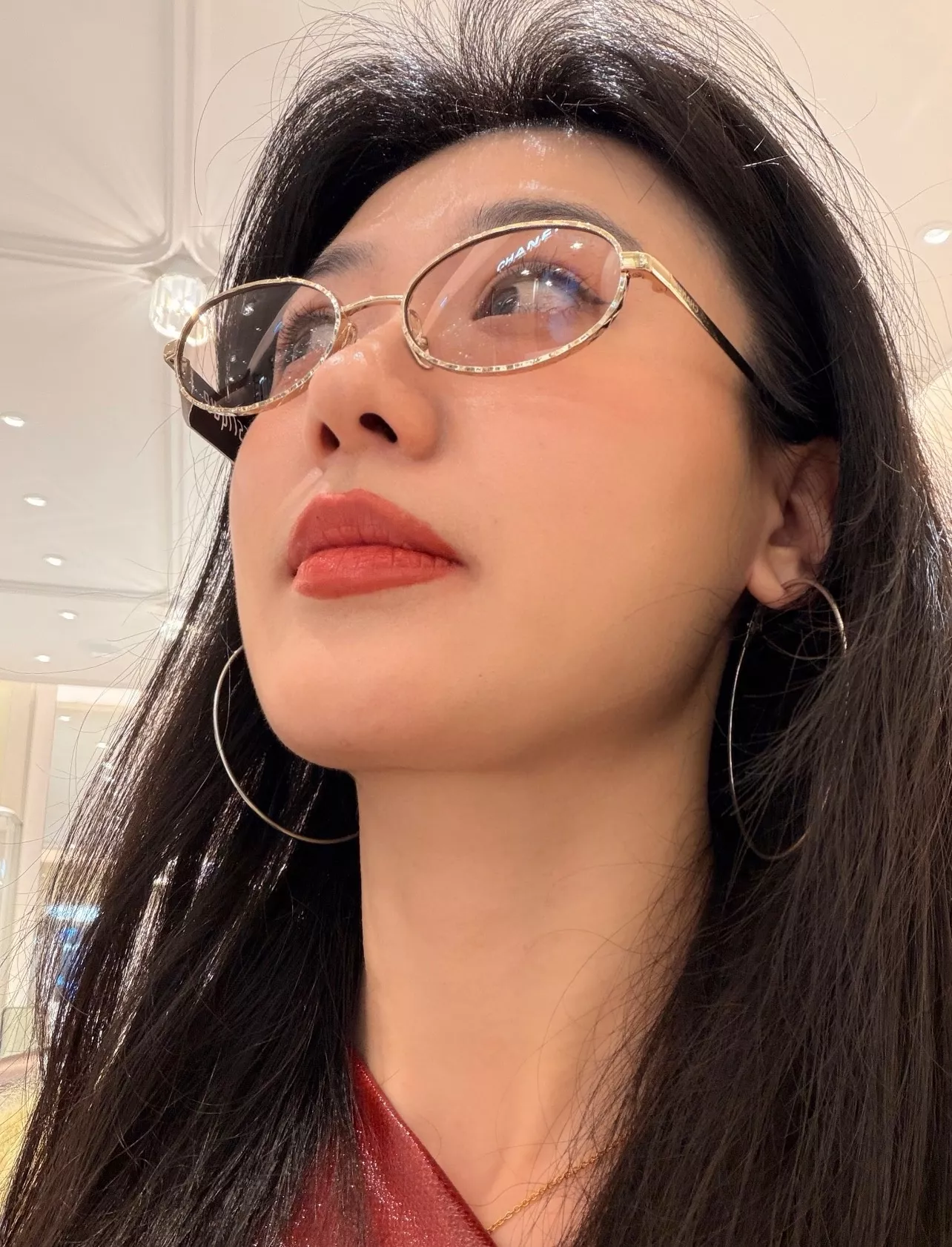 샤넬 빈티지 퀼팅 메탈 오벌 프레임 안경 상세 이미지 17