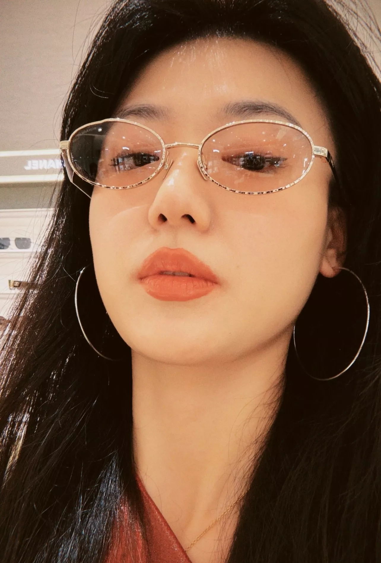 샤넬 빈티지 퀼팅 메탈 오벌 프레임 안경 상세 이미지 18
