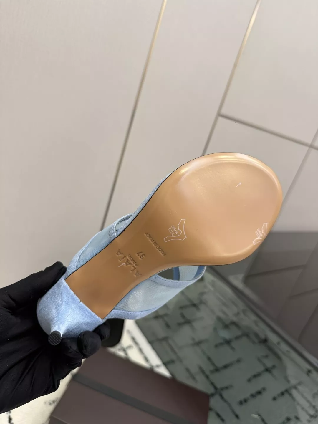 알라이아 하트 장식 조각 힐 플랫폼 쪼리 상세 이미지 9