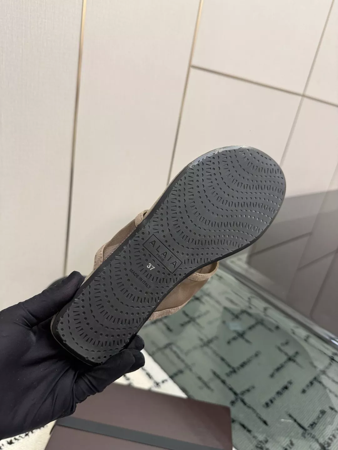 알라이아 하트 장식 조각굽 웨지 쪼리 상세 이미지 9