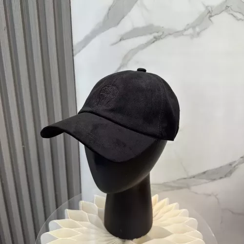 브루넬로쿠치넬리 스웨이드 질감 배색 포인트 베이스볼캡