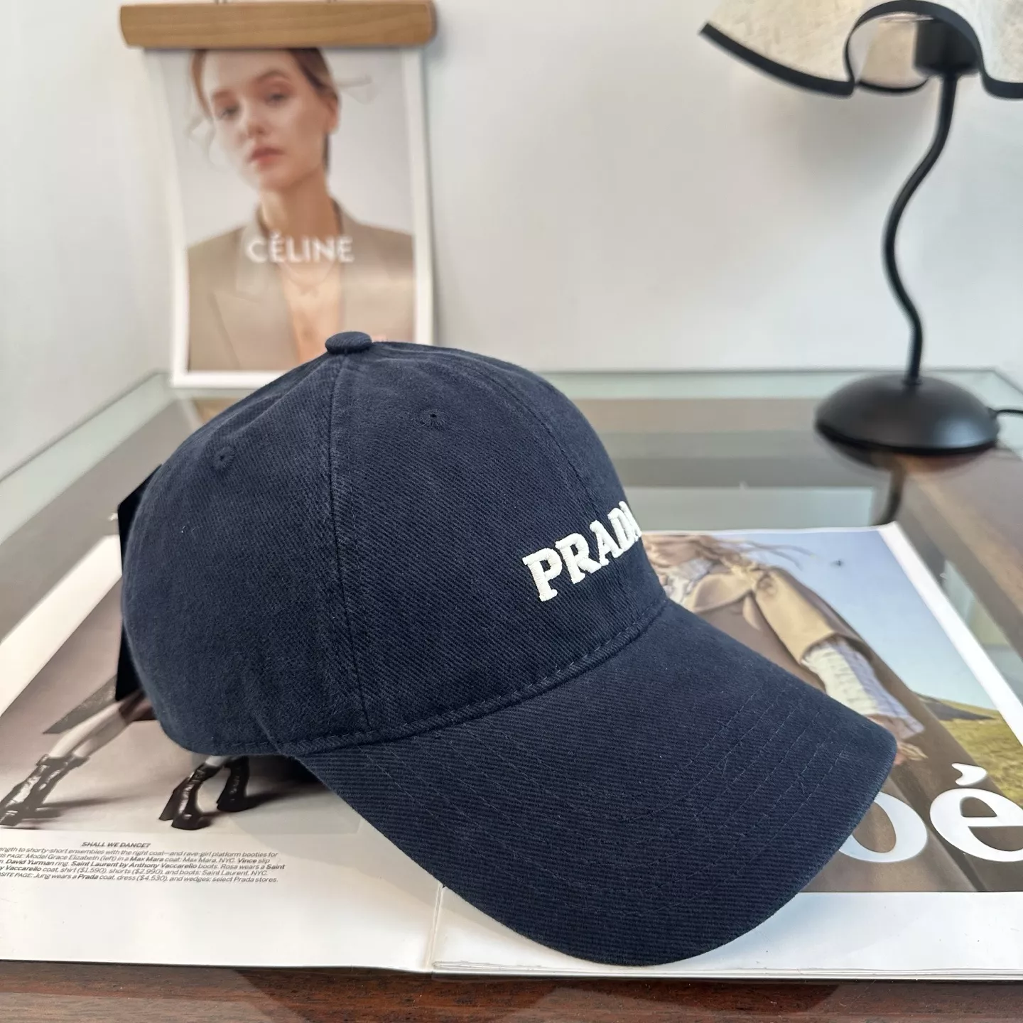 프라다 로고 자수 클래식 야구모자 볼캡 상세 이미지 6