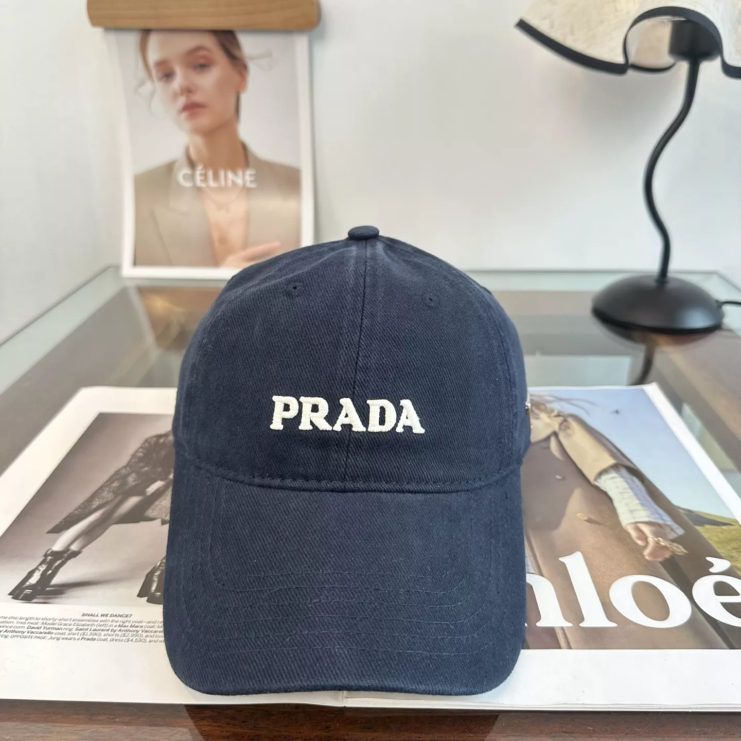 프라다 로고 자수 클래식 야구모자 볼캡 상세 이미지 3