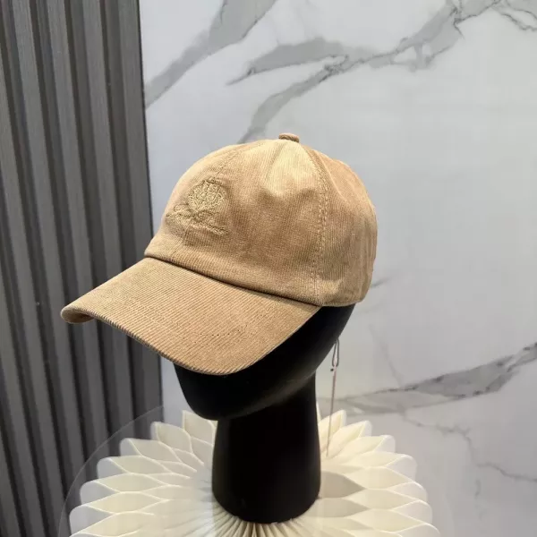 로로피아나 코듀로이 로고 자수 베이스볼 캡