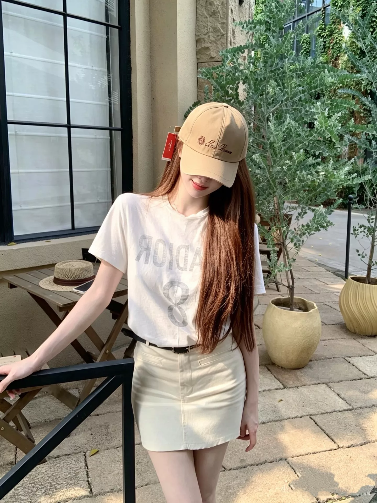 로로피아나 자수 로고 베이지 볼캡 상세 이미지 8