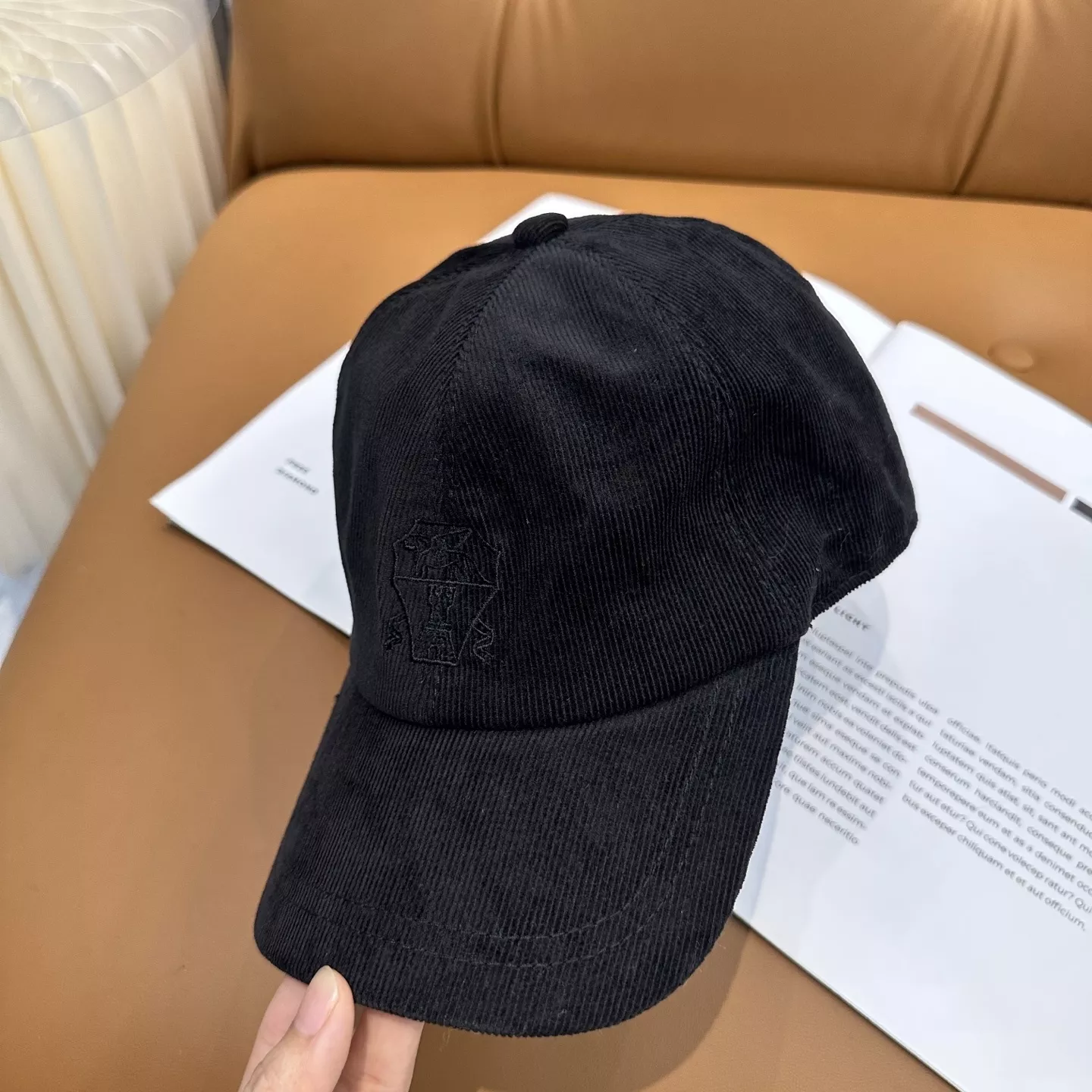 브루넬로쿠치넬리 코듀로이 베이스볼 캡 모자 상세 이미지 2