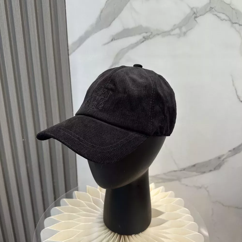 브루넬로쿠치넬리 코듀로이 베이스볼 캡 모자