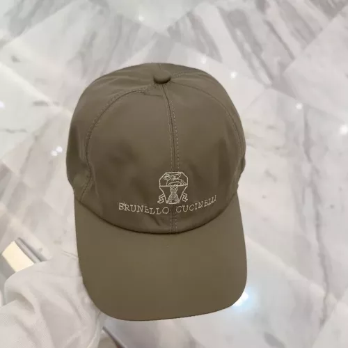 브루넬로쿠치넬리 자수 로고 베이스볼 캡