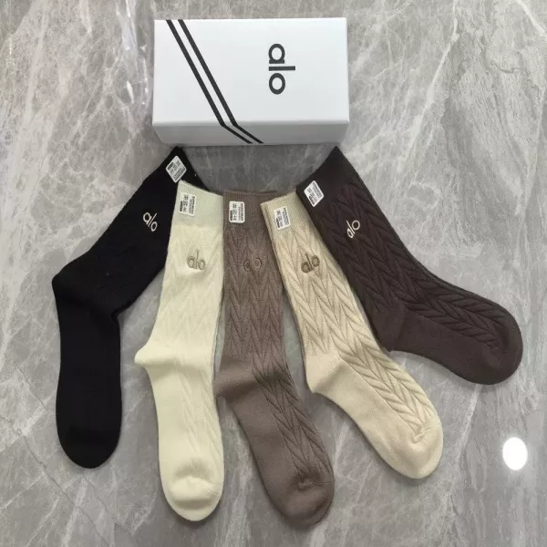 알로 케이블 패턴 울 혼방 박스 세트 장목 양말
