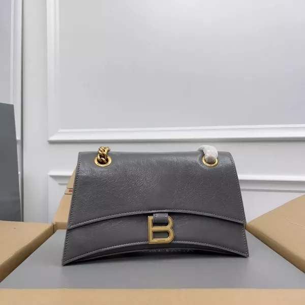 발렌시아가 크러시 퀼팅 송아지가죽 체인 숄더백