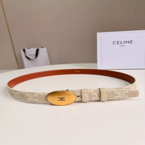 셀린느 트리옹프 오벌 버클 2.5cm 슬림 가죽 벨트