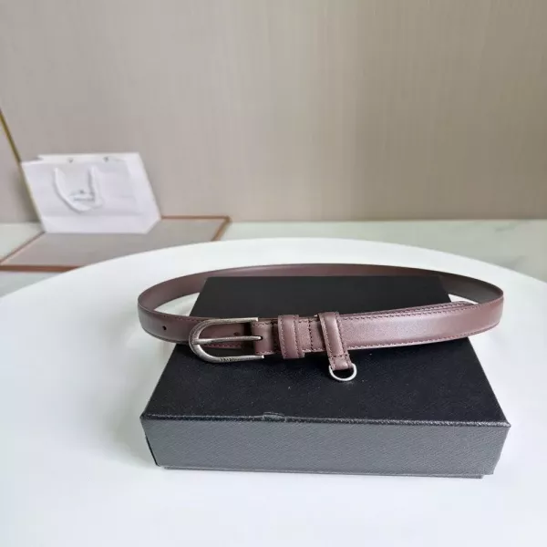 프라다 빈티지 버클 디테일 2.5cm 가죽 벨트