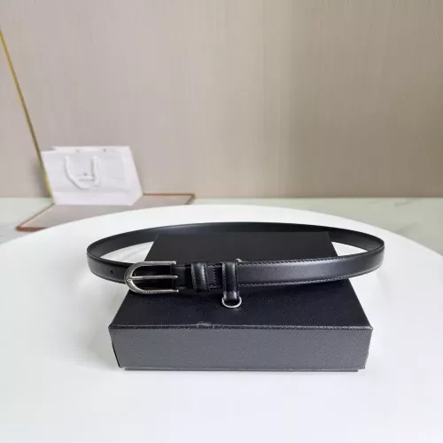 프라다 2.5cm 레더 오벌 버클 여성 벨트