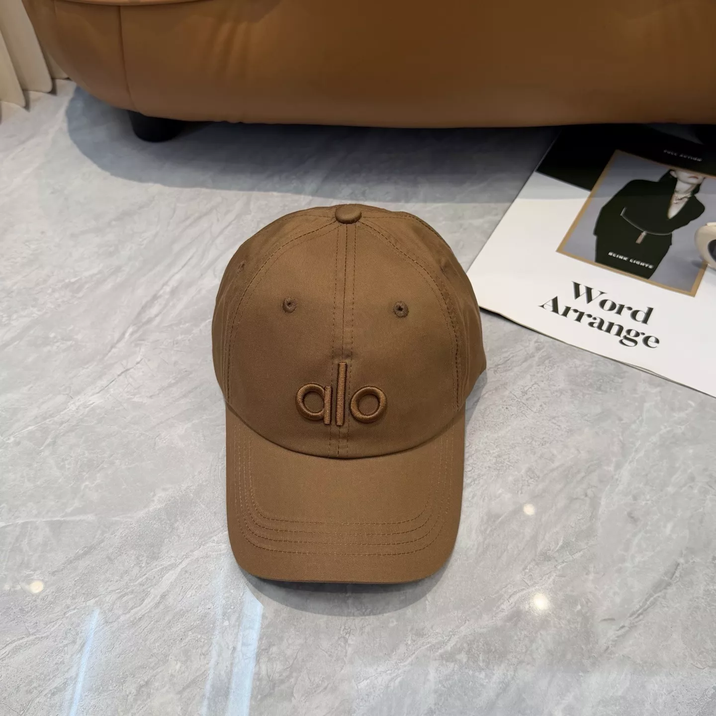 알로요가 솔리드 컬러 로고 자수 베이스볼캡 상세 이미지 7