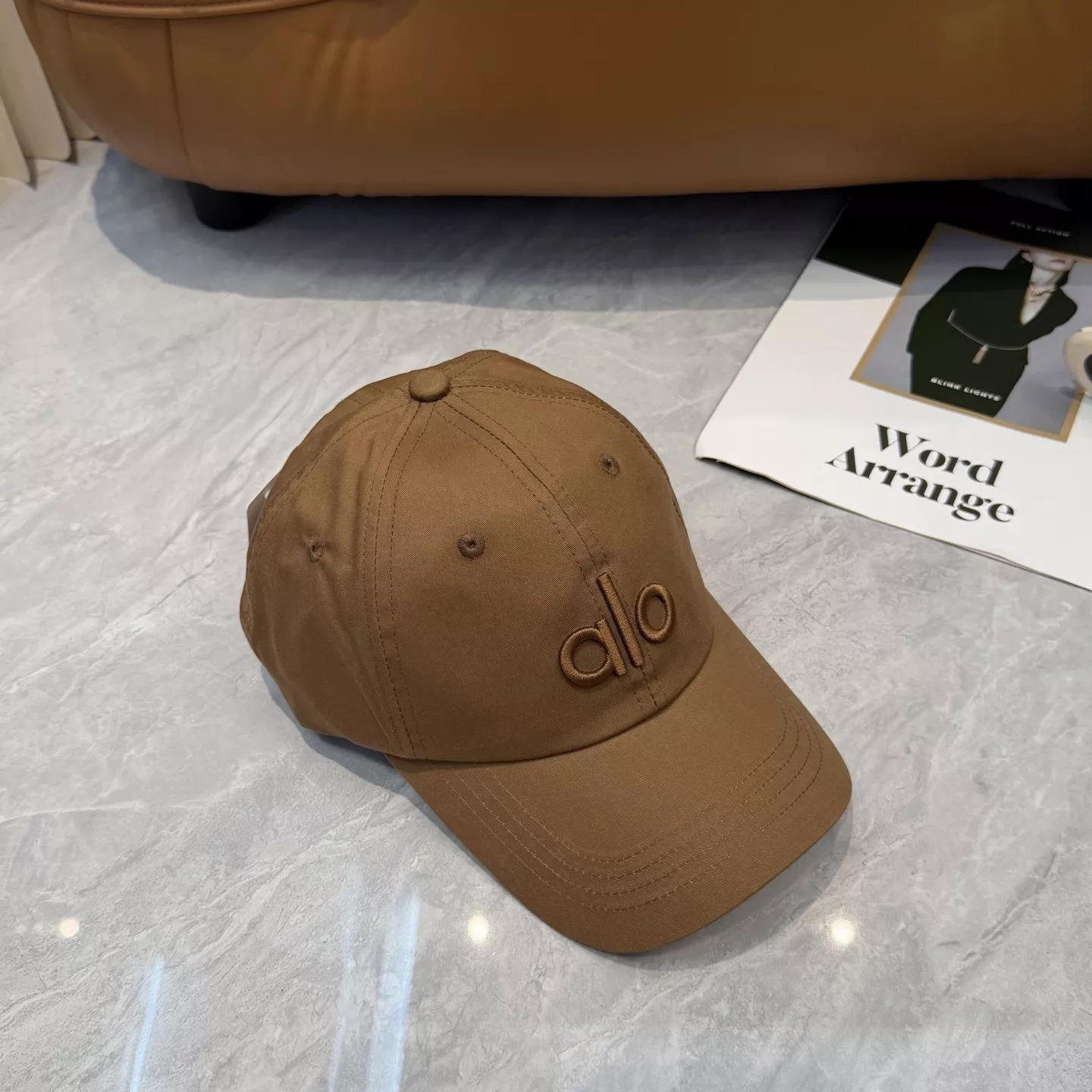 알로요가 솔리드 컬러 로고 자수 베이스볼캡 상세 이미지 5