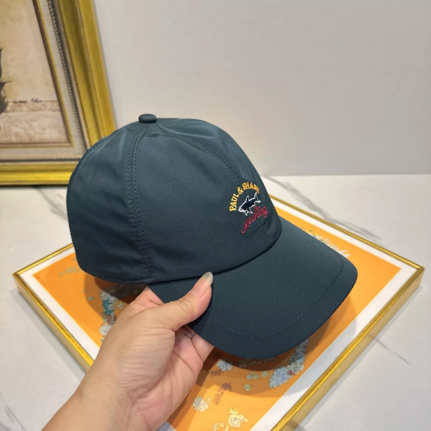 폴앤샤크 샤크 자수 로고 컬러 볼캡 상세 이미지 7