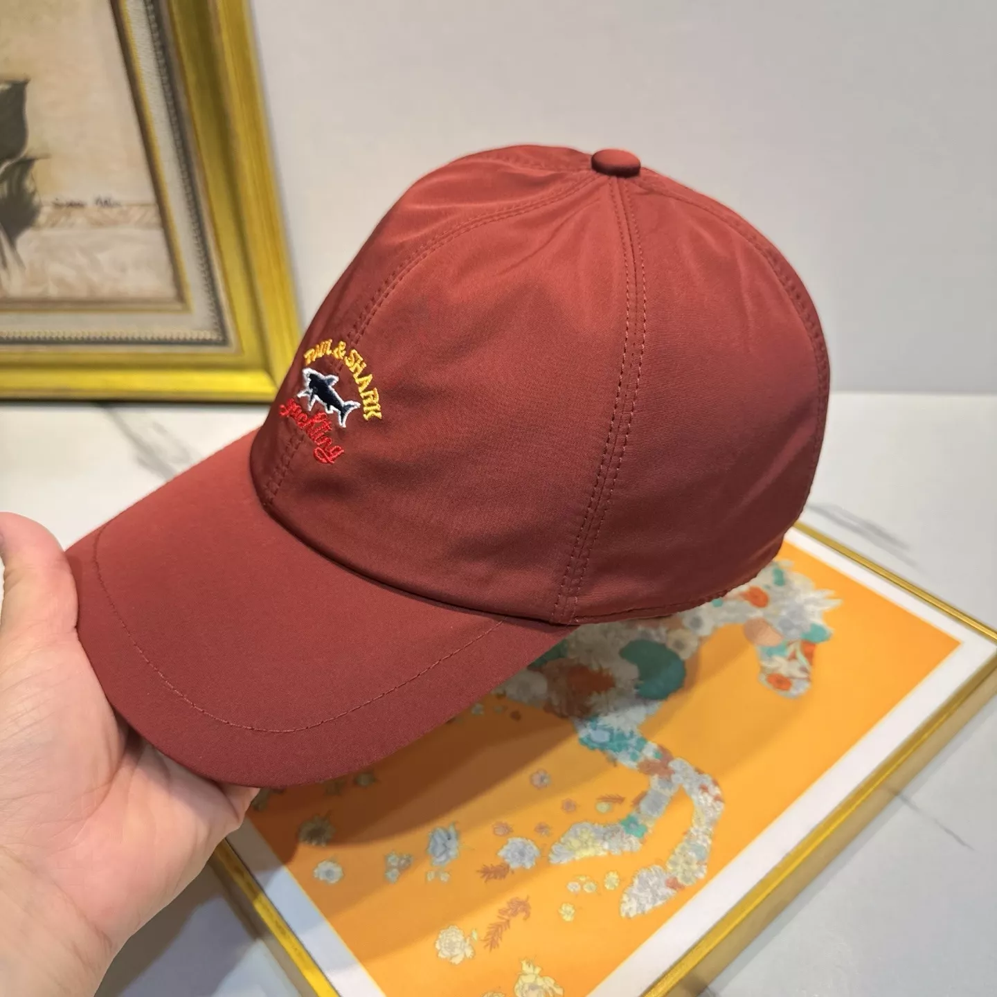 폴앤샤크 샤크 자수 로고 멀티컬러 볼캡 상세 이미지 6