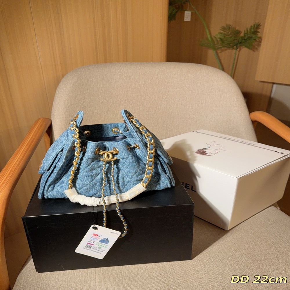 샤넬 미니 데님 체인 호보 호보백
