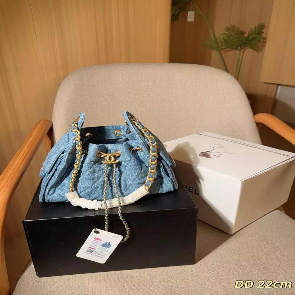 샤넬 미니 데님 체인 호보 호보백